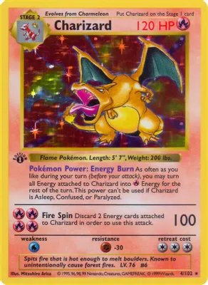 Charizard from Base Set (Shadowless)