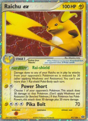 Raichu ex from EX Emerald