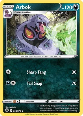 Arbok from Champion's Path