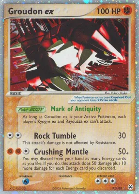 Groudon ex from EX Hidden Legends