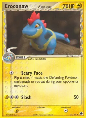 Croconaw (Delta Species) from EX Dragon Frontiers