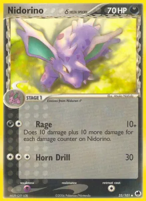 Nidorino (Delta Species) from EX Dragon Frontiers