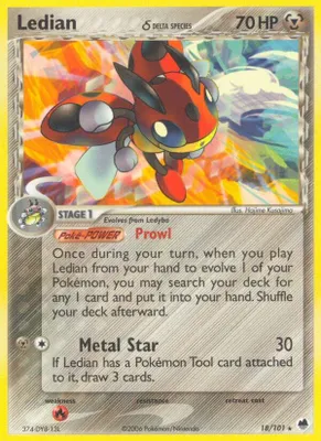 Ledian (Delta Species) from EX Dragon Frontiers