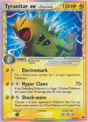 Tyranitar ex (Delta Species) from EX Dragon Frontiers