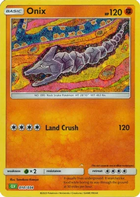 Onix from Trading Card Game Classic