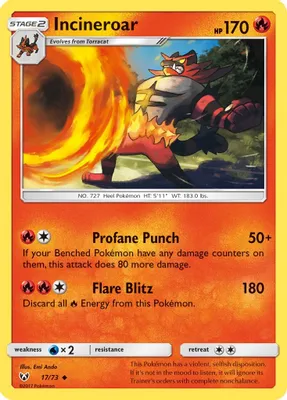 Incineroar from Shining Legends