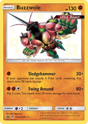 Buzzwole from Hidden Fates: Shiny Vault