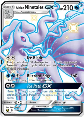 Alolan Ninetales GX from Hidden Fates: Shiny Vault