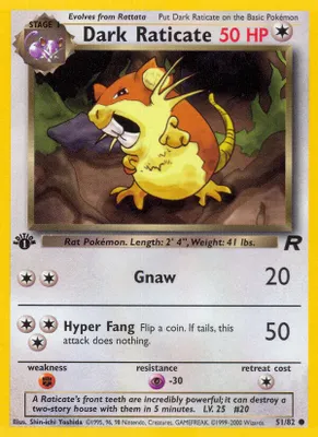 Dark Raticate from Team Rocket
