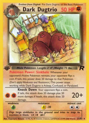 Dark Dugtrio (23) from Team Rocket