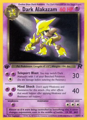 Dark Alakazam (18) from Team Rocket