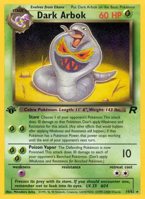 Dark Arbok (19) from Team Rocket