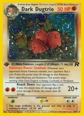 Dark Dugtrio (6) from Team Rocket
