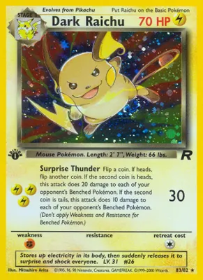 Dark Raichu from Team Rocket