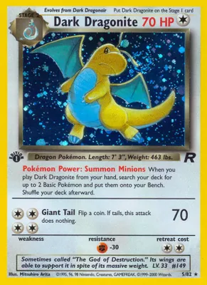 Dark Dragonite (5) from Team Rocket