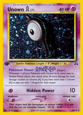 Unown [A] (14) from Neo Discovery