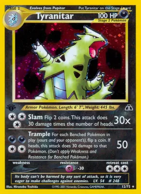 Tyranitar (12) from Neo Discovery
