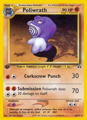 Poliwrath (28) from Neo Discovery