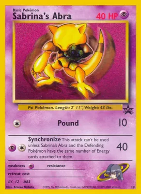 Sabrina's Abra from WoTC Promo