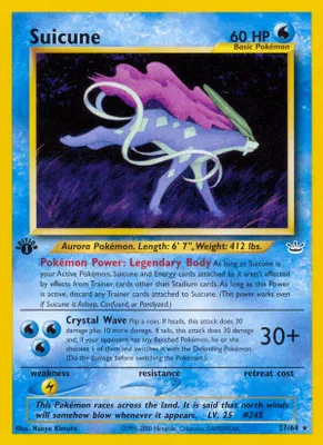 Suicune (27) from Neo Revelation
