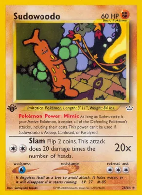 Sudowoodo from Neo Revelation