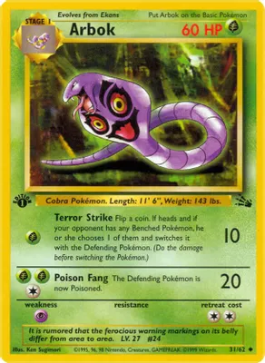 Arbok from Fossil