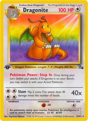Dragonite (19) from Fossil