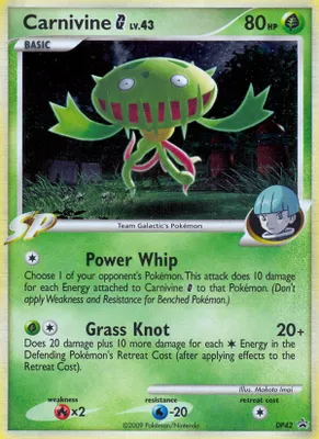 Carnivine G - DP42 from Diamond and Pearl Promos