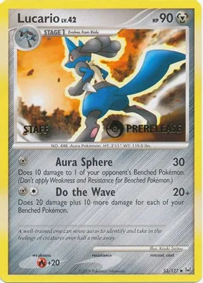 Lucario - 53/127 (Prerelease) [Staff] from Diamond and Pearl Promos
