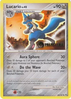 Lucario - 53/127 (Prerelease) from Diamond and Pearl Promos