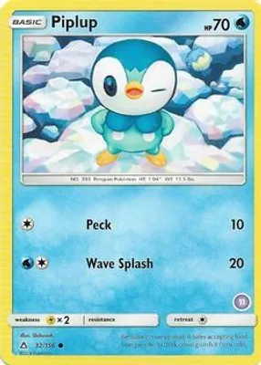 Piplup (11) from SM Trainer Kit: Alolan Sandslash & Alolan Ninetales
