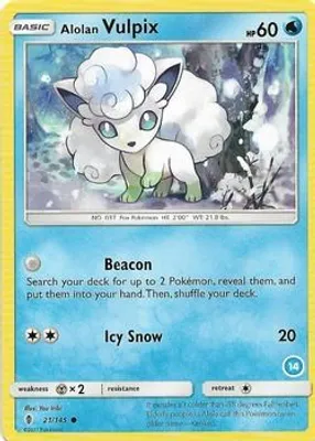 Alolan Vulpix (14) from SM Trainer Kit: Alolan Sandslash & Alolan Ninetales