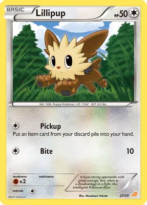 Lillipup (#27) from BW Trainer Kit: Excadrill & Zoroark