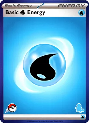 Basic Water Energy (Blue Border) from My First Battle