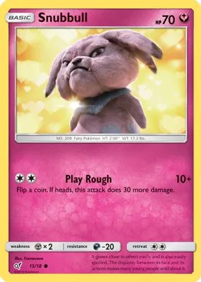 Snubbull (Holo Common) from Detective Pikachu
