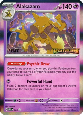 Alakazam - 003 [Staff] from ME: Mega Evolution Promo