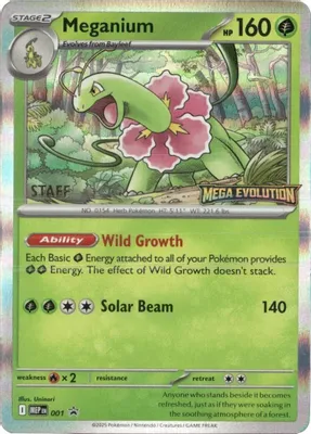 Meganium - 001 [Staff] from ME: Mega Evolution Promo