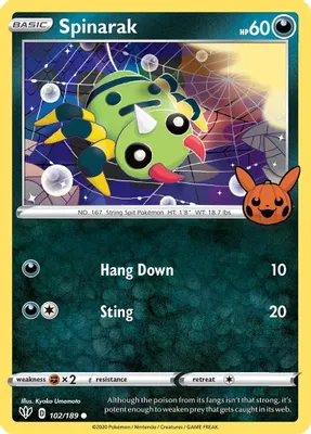 Spinarak from Trick or Trade BOOster Bundle