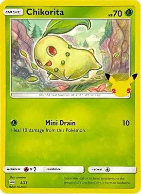 Chikorita - 2/25 from McDonald's 25th Anniversary Promos