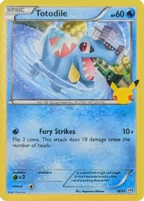 Totodile - 18/25 from McDonald's 25th Anniversary Promos