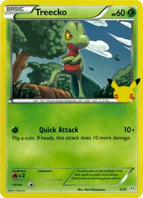 Treecko - 3/25 from McDonald's 25th Anniversary Promos