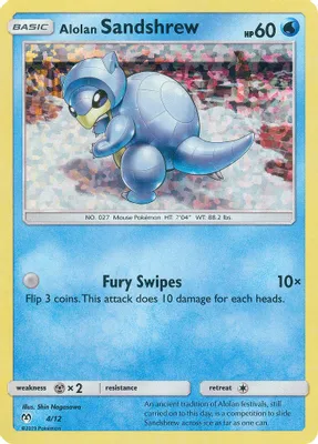 Alolan Sandshrew - 4/12 from McDonald's Promos 2019