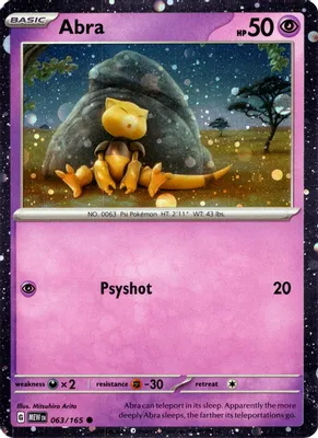 Abra - 063/165 (Cosmos Holo) from Miscellaneous Cards & Products