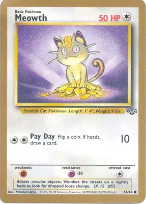 Meowth - 56/64 (Gold Bordered Promo) from Miscellaneous Cards & Products