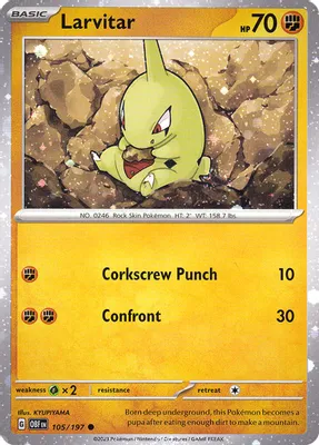 Larvitar - 105/197 (Cosmos Holo) from Miscellaneous Cards & Products
