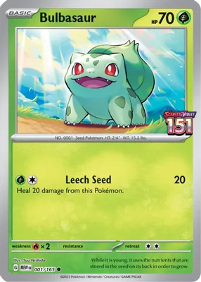 Bulbasaur - 001/165 (Best Buy Exclusive) from Miscellaneous Cards & Products