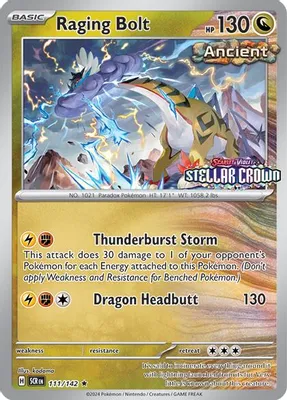 Raging Bolt - 111/142 (Cosmo Holo) (Best Buy) from Miscellaneous Cards & Products