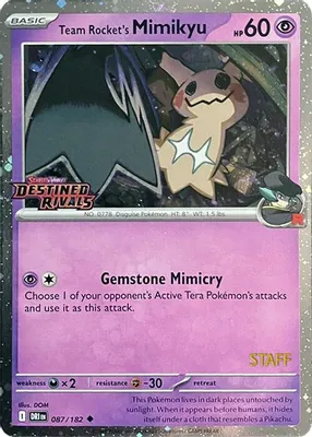 Team Rocket's Mimikyu (Prerelease) [Staff] from Miscellaneous Cards & Products