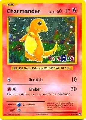 Charmander - 9/108 (Toys R Us Promo) from Miscellaneous Cards & Products