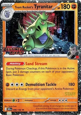 Team Rocket's Tyranitar (Prerelease) [Staff] from Miscellaneous Cards & Products